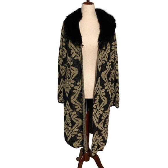 Chico’s Marielle Faux-Fur Cardigan Size 3 (16-18) - Picture 3 of 9